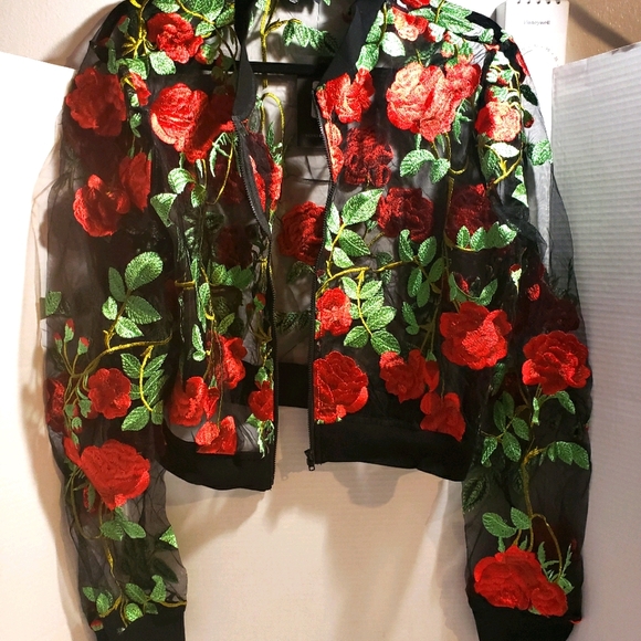 Mesh Bomber Style Jacket - Picture 2 of 12